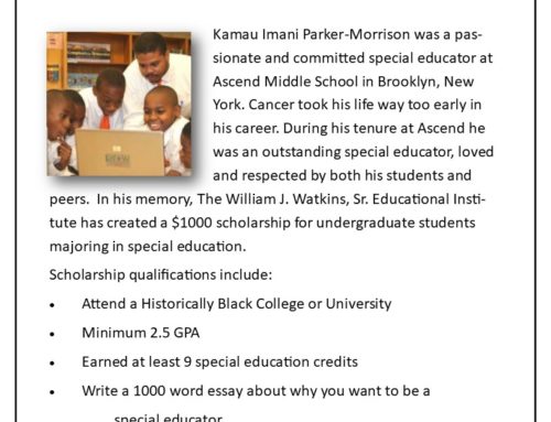 Kamau Imani Parker-Morrison Scholarship